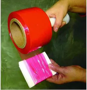 ZORO SELECT 15A918 Hand Stretch Wrap 3" x 1000 ft., Red