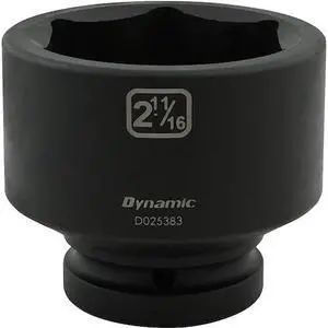 DYNAMIC D025383 1" Drive Standard Socket, Black Phosphate, Tools 2-11/16" X 1"