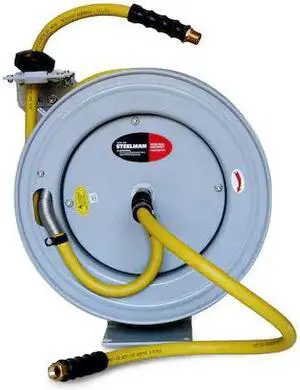 STEELMAN 96840-IND Enclosed Spring Garden Center Water / Pneumatic Hose Reel