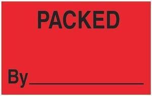 TAPE LOGIC DL1178 Tape Logic® Labels, "Packed By", 1 1/4" x 2", Fluorescent