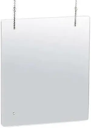 AZAR DISPLAYS 179966-100 Hanging Clear Acrylic Plexiglass Shield Cashier PPE