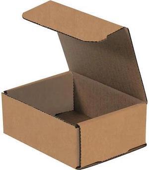 PARTNERS BRAND M542K Corrugated Mailers, 5" x 4" x 2", Kraft, 50/Bundle