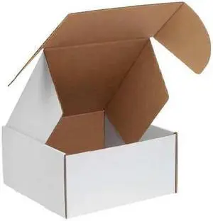 PARTNERS BRAND MFL10104 Deluxe Literature Mailers, 10" x 10" x 4", White,