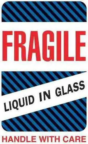 TAPE LOGIC DL1590 Tape Logic® Labels, "Fragile - Liquid in Glass", 4" x 6",