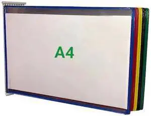 TARIFOLD W291A4LAN Wall Display Unit, Landscape, 10 A4 Size Asst Color Pockets