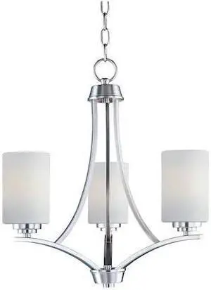 MAXIM 20033SWSN Deven 3-Light 18" Wide Satin Nickel Chandelier