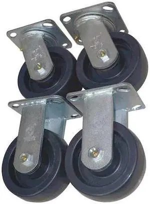 ZORO SELECT 31AR68 PlatCastr Kt,Polypropylen,4",1800 lb,PK4