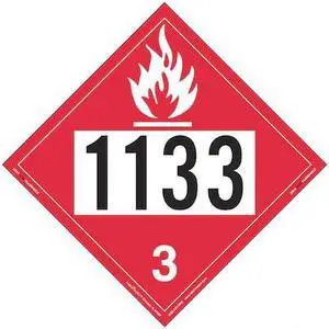 LABELMASTER ZRV21133 Flammable Liquid Placard,1133,PK25
