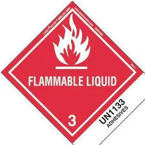 LABELMASTER HSN1800 Flammable Liquid Label, UN1133, PK500, Material: Semi-Gloss