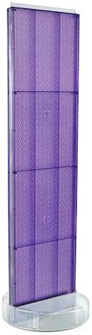 AZAR DISPLAYS 700780-PUR 2 Sided- Purple Pegboard Floor Display On Revolving