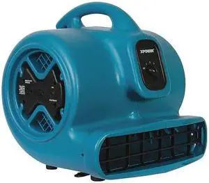 XPOWER X-600A BLUE Air Mover W/ GFCI Power Outlets for Daisy Chain, 1/3 HP, XPOWER X-600A BLUE Air Mover W/ GFCI Power Outlets for Daisy Chain, 1/3 HP,
