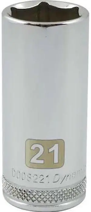 DYNAMIC D008221 3/8" Drive, 21mm Metric Socket, 6 Points