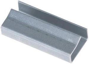 PARTNERS BRAND PS12SEAL Metal Poly Strapping Seals, Open/Snap On, 1/2", Silver,