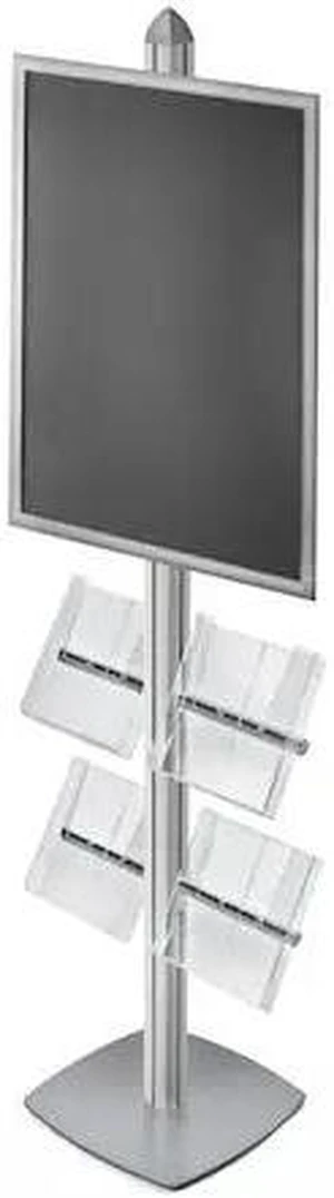 AZAR DISPLAYS 300292-SLV Sky Tower Display w/ 22"W x 28"H Snap Frame and 4 AZAR DISPLAYS 300292-SLV Sky Tower Display w/ 22"W x 28"H Snap Frame and 4