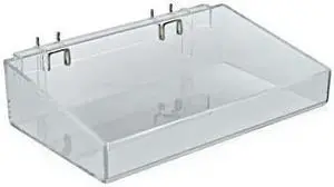 AZAR DISPLAYS 556085 12" W Open Tray for Pegboard or Slatwall, PK2