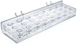 AZAR DISPLAYS 225535 24-Compartment Tray - round slot .75", PK2