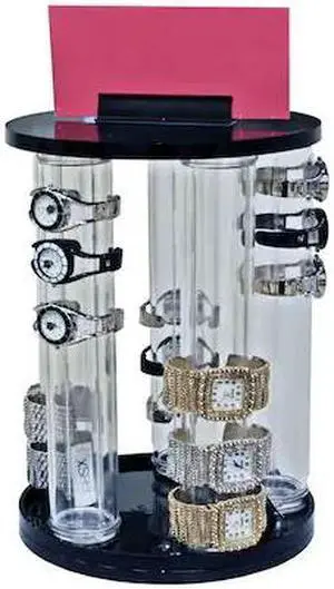 AZAR DISPLAYS 900070 5-Pole Vertical Spinning Counter Bracelet Display.