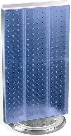 AZAR DISPLAYS 700513-BLU Revolving 13.5"W x 22"H Pegboard Counter Display
