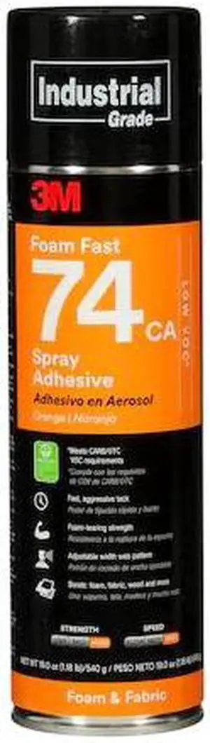 3M 74CA Epoxy Adhesive, Foam Fast 74CA Series, Gray, 19 oz, Tube