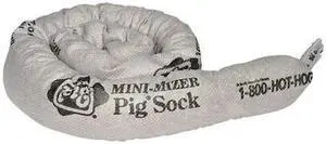 PIG PIG205 Absorbent Sock, Absorbs 15 gal. Universal, PK 6 ,Gray