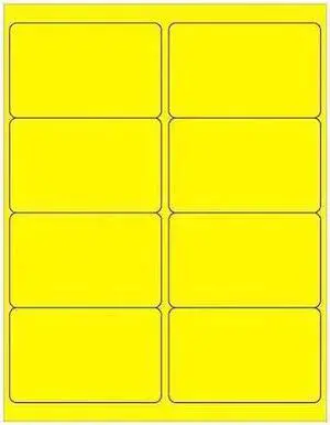 TAPE LOGIC LL179YE Tape Logic Rectangle Laser Labels, 4" x 2 1/2", Fluorescent