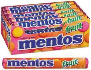 Mentos VAM4181 Chewy Mints, 1.32 oz, Mixed Fruit, 15 Rolls / Box