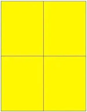 TAPE LOGIC LL183YE Tape Logic Rectangle Laser Labels, 4 1/4" x 5 1/2",