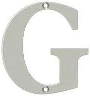 DELTANA RL4G-15 Residential Letter G Satin Nickel 4"