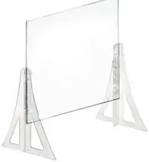 AZAR DISPLAYS 179770-187 Acrylic Plexiglass Shield PPE 20"x20" Adjustable w/