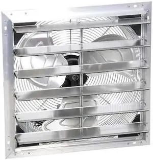 AIRMASTER FAN 23015 Shutter Mount Exhaust Fan, 12", 1 Speed, 815 cfm, 115V