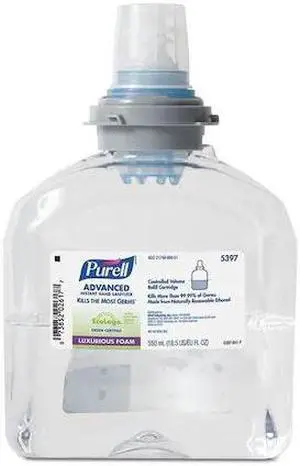 PURELL 5397-02 Green Certified Hand Sanitizer Foam 1200mL TFX Refill, PK2