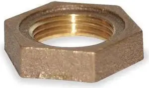 ZORO SELECT 1VFN7 3/8" FNPT Red Brass Locknut