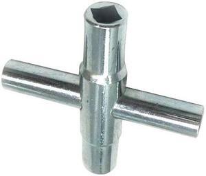 ZORO SELECT 34A523 Four Way Steel Water Key