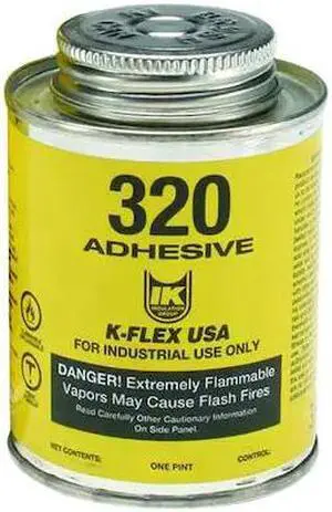 K-FLEX USA 800-320-PTB Epoxy Adhesive, 320 Series, Amber, 1 pt, Can