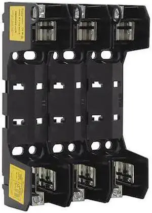 EATON BUSSMANN RM60060-3CR Fuse Block,60A,Box Lug,7.3 in. L,3 Poles