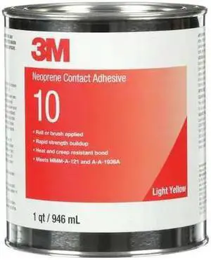 3M 10 ContactAdhesive,Multi-Purpose,1Qt,Yellow