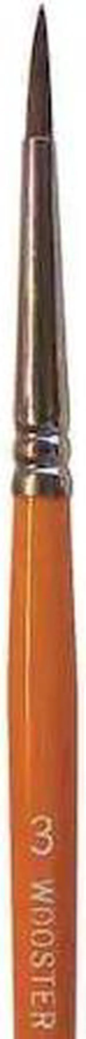 WOOSTER F1628-3 #3 Artist Soft, Camel Hair Bristle, Paint Brush, Wood Handle