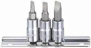 WESTWARD 54TN95 1/4" Drive Socket Bit Set, SAE, 8 pcs