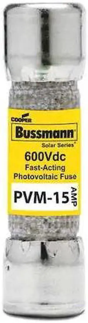 EATON BUSSMANN PVM-15 Midget Fuse, Fast-Acting, 15A, Not Rated, Non-Indicating,