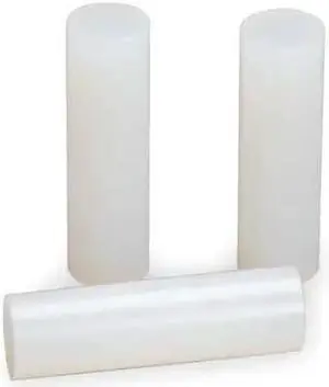 3M 3792 Hot Melt Adhesive, Clear, 5/8 in Dia, 2 in L, 40 sec Begins to Harden,