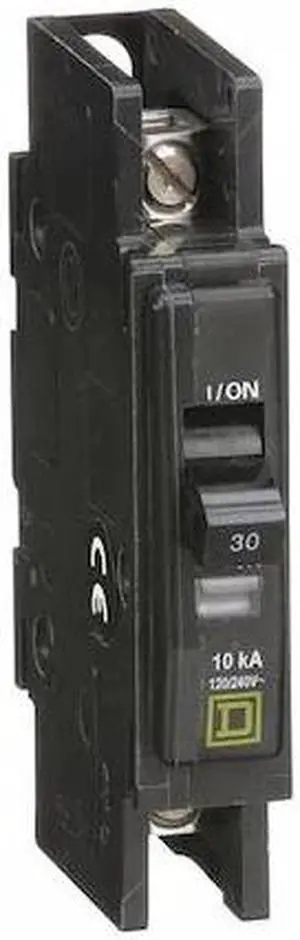 SQUARE D QOU130 Miniature Circuit Breaker, QO Series, 30A, 1 Pole, 120/240V AC,