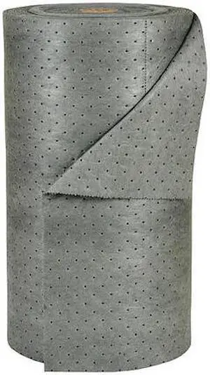 CONDOR 436M76 Absorbent Roll, Absorbs 49 gal. Universal, ,Gray