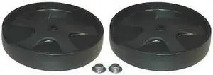 RUBBERMAID COMMERCIAL GRFG9W27L10000 Rollout Wheel/Push Cap , 3 in H, 8 in Dia,
