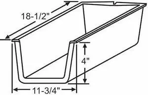 ZORO SELECT 45-91 Drawer Insert,11-3/4" W x 18-1/2" D