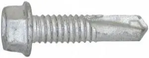 TEKS 1088000 Self-Drilling Screw, #12 x 7/8 in, Climaseal Steel Flange Hex Head