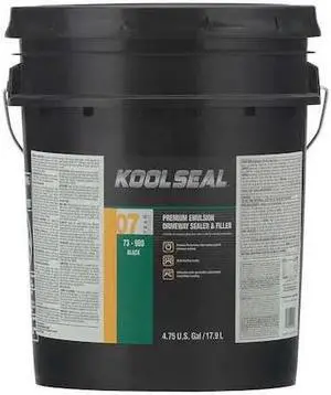 KOOL SEAL KS0073900-20 5 gal. Sealer, Black Protective Finish, Black