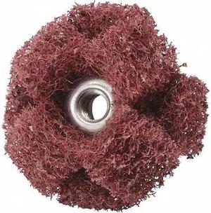 SCOTCH-BRITE 7000121124 Cross Buff, 1 in Dia, No Hole, Aluminum Oxide, Not