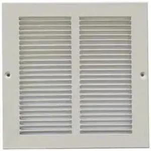 ZORO SELECT 4MJP4 Return Air Grille 9.75 X 9.75, White, Steel, 180 cfm