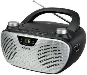 JENSEN CD-485-BK Portable CD Player with AM/FM Radio -Bla