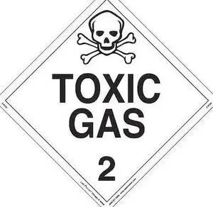LABELMASTER Z-PV25 Toxic Gas Placard,Worded,PK25